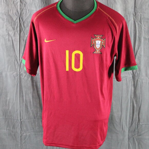 Team Portugal Jersey (Retro) - 2006 Home Jersey Eusebio 10 - Men's - Picture 1 of 10